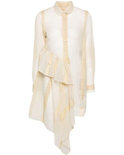 Uma Wang Trista asymmetric shirt - Blanco