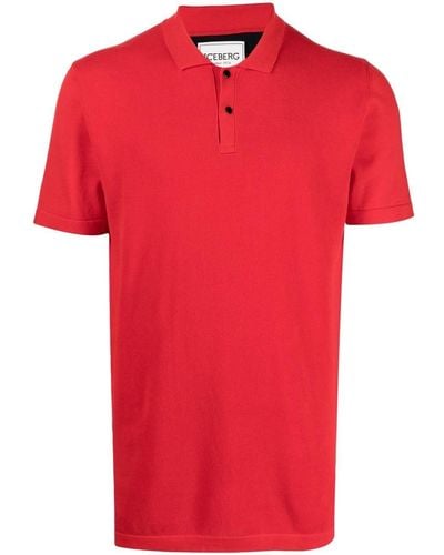 Iceberg Logo-print Short-sleeve Polo Shirt - Red