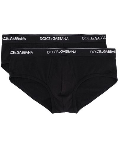 Dolce & Gabbana Pack de dos calzoncillos con logo - Negro