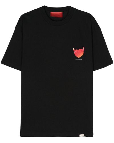 Vision Of Super Puffy Love Cotton T-shirt - Black