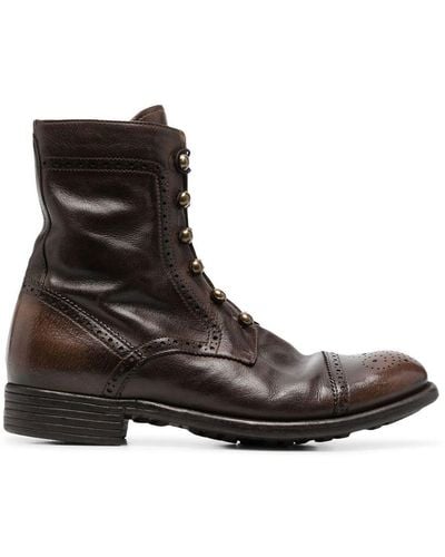 Officine Creative Ankle Lace Up Boots - Brown