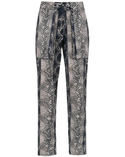 Amir Slama Printed Trousers - Grey