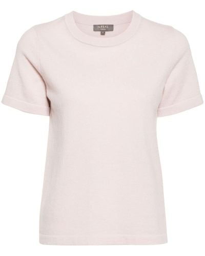 N.Peal Cashmere Short-sleeve Cashmere T-shirt - Pink