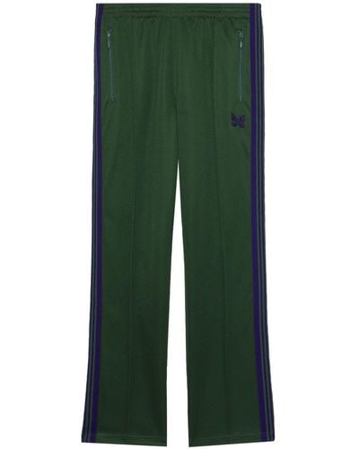 Needles Pantalones de chándal con logo bordado - Verde