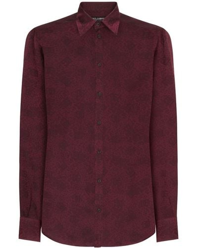Dolce & Gabbana Doorzichtig Overhemd - Rood