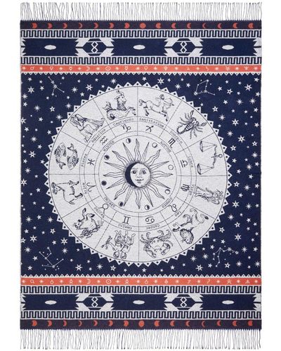 Alanui Coperta Astrology Wheel - Blu