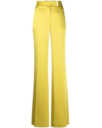 Tom Ford Pantalones de vestir de talle alto - Amarillo