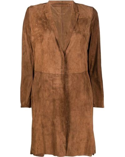 Salvatore Santoro Notched-collar Single-breasted Coat - Brown