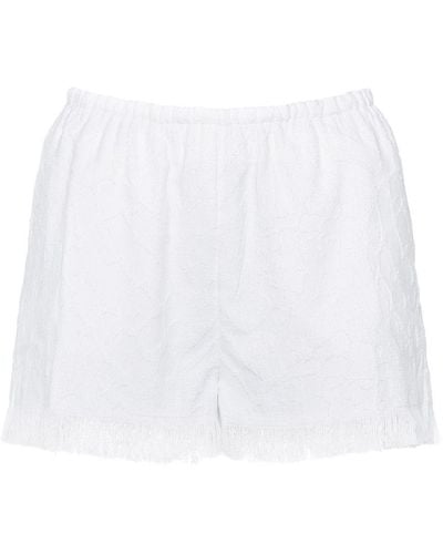 Eres Menthol Terry-cloth Shorts - White