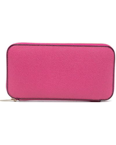 Valextra Zipped Continental Wallet - Pink