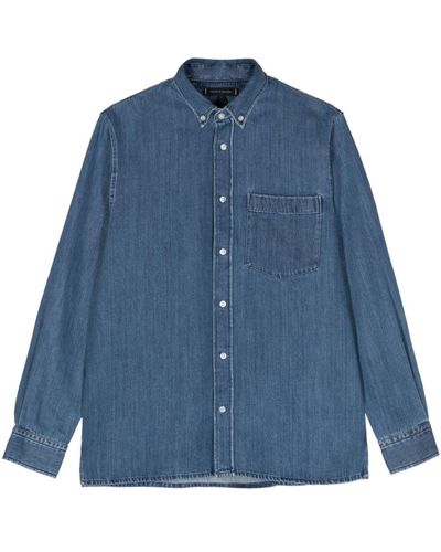 Tommy Hilfiger Button-down Denim Overhemd - Blauw