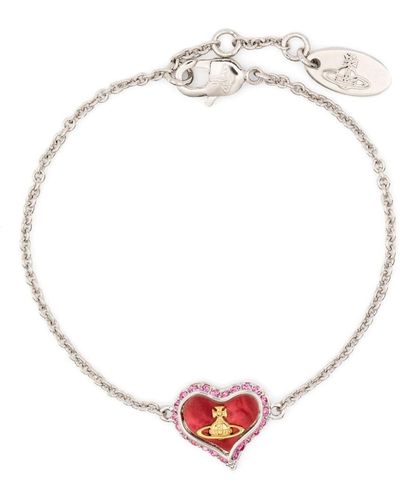 Vivienne Westwood Petrea Heart-pendant Bracelet - White