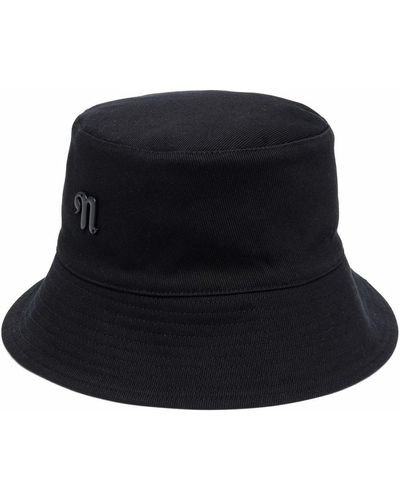 Nanushka Embroidered-logo Bucket Hat - Black