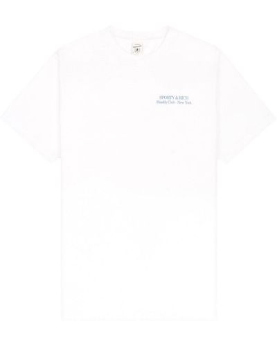 Sporty & Rich T-shirt à imprimé Drink Water - Blanc