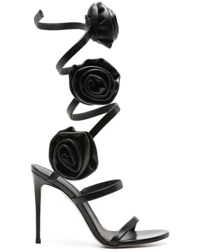 Le Silla Rose Spiral-Sandalen 110mm - Weiß