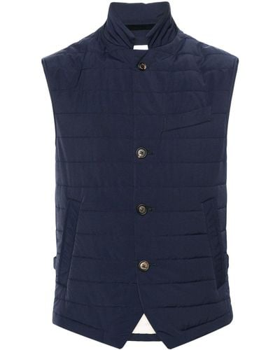 Eleventy Quilted Puffer Waistcoat - Blue