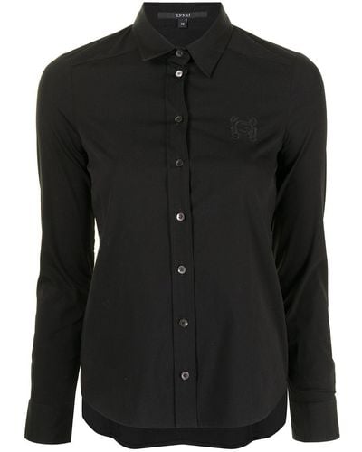 Gucci Embroidered Logo Shirt - Black