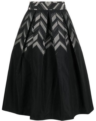 Falda corta estampado chevron multico mujer