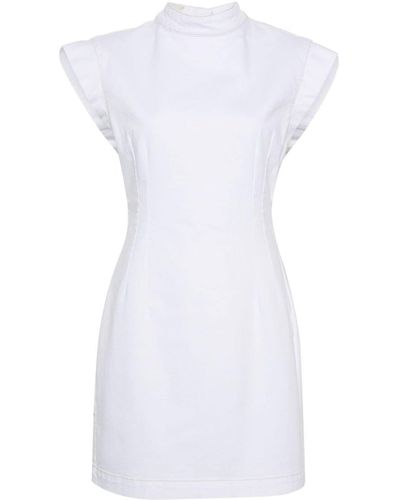 Isabel Marant Nina Denim Mini Dress - White