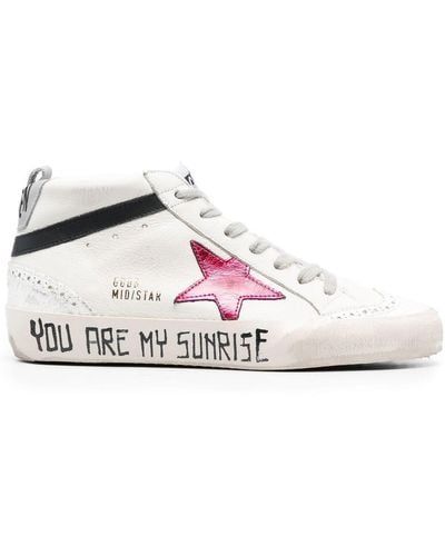 Golden Goose Star-patch Hi-top Trainers - Pink
