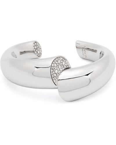 Lanvin Sequence Rhinestone-embellished Bracelet - White