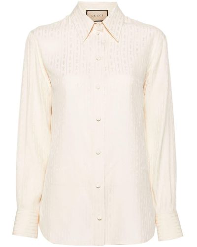 Gucci Zijden Blouse - Naturel