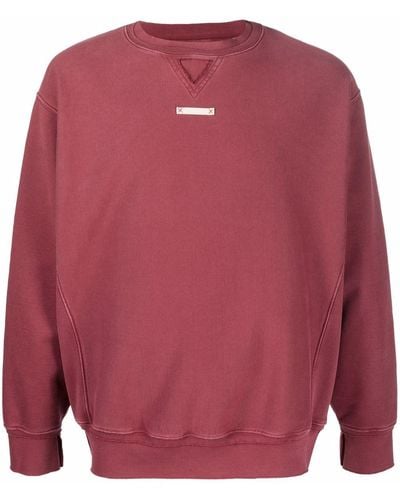 Maison Margiela Sweatshirt mit Patch - Rot