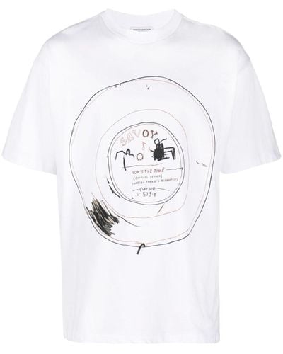 Honey Fucking Dijon T-shirt imprimé en coton - Blanc