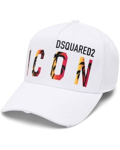 DSquared² Baseballkappe mit "Icon"-Print - Weiß