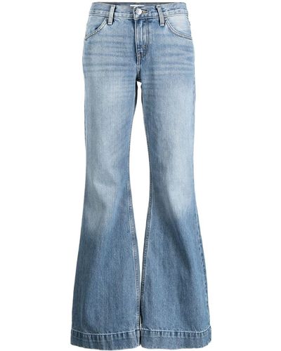 RE/DONE 70s Low-rise Flared Jeans - Blue