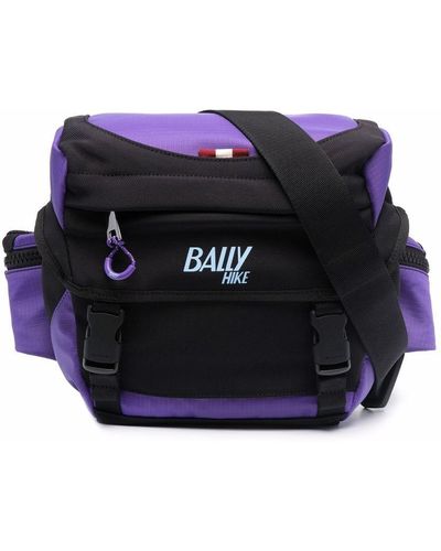 Bally Logo Colour-block Belt Bag - Black