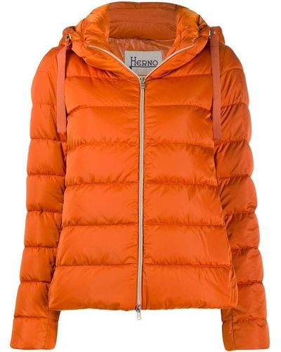 Herno Zip-front puffer jacket - Naranja