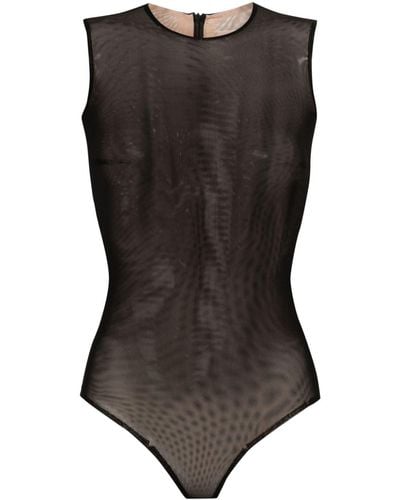 Blanca Vita Bryo mesh bodysuit - Noir