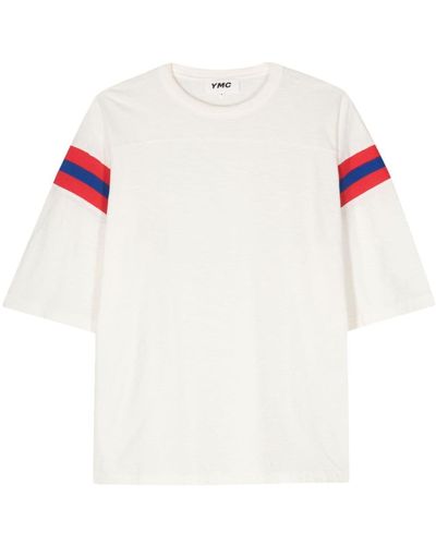 YMC ストライプディテール Tシャツ - ホワイト