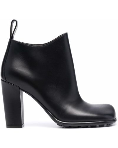 Bottega Veneta Heeled Leather Boots - Black