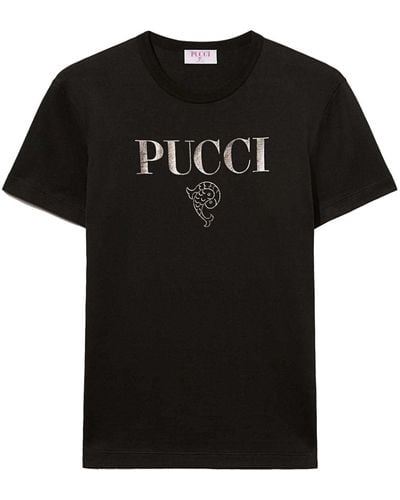 Emilio Pucci ロゴ Tシャツ - ブラック