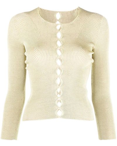 Isa Boulder Ribbed-knit Long-sleeve Top - Yellow