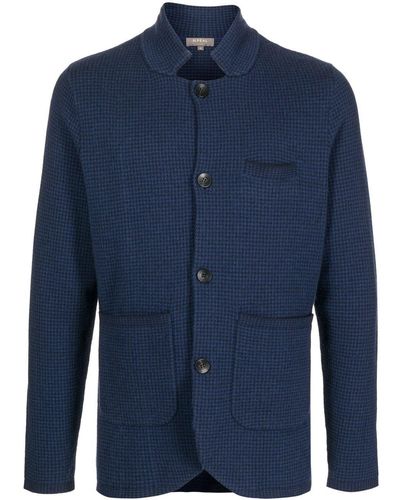 N.Peal Cashmere Knitted Cashmere Blazer - Blue