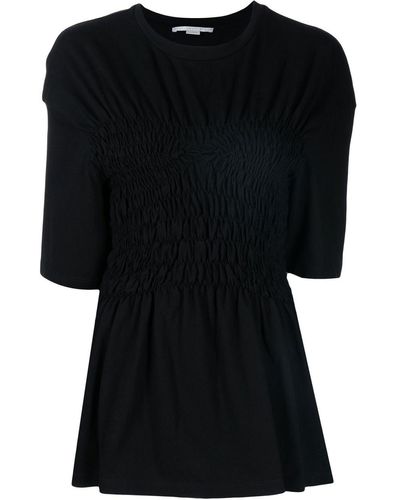 Stella McCartney T-shirt à fronces - Noir