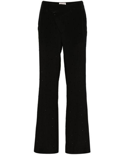 Zadig & Voltaire Poxy Slim-fit Silk Trousers - Black