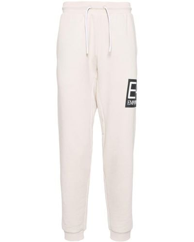 EA7 Pantalon de jogging à logo imprimé - Blanc