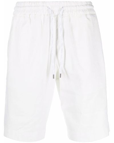 Dondup Logo-lettering Drawstring-waist Bermuda Shorts - White