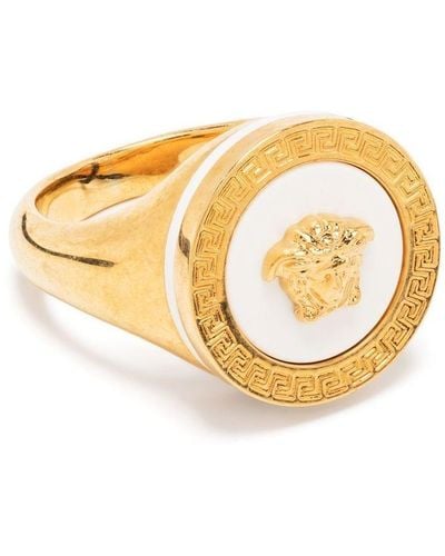 Versace Ring Met Medusa Plakkaat - Metallic