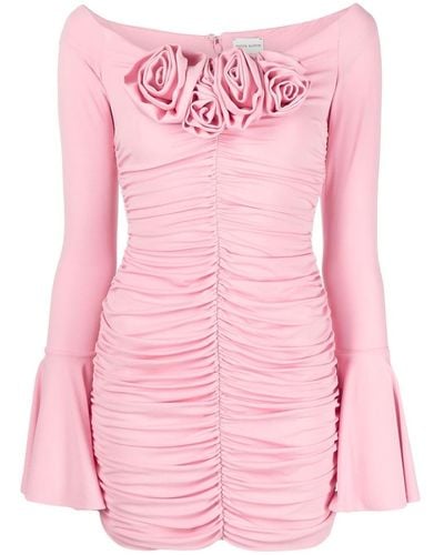 Magda Butrym Short Dress With Ruffles - Pink