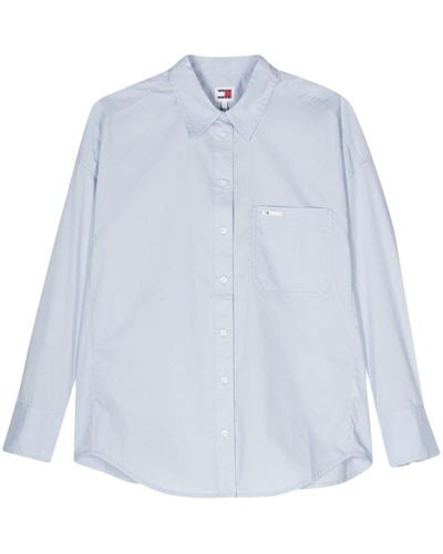 Tommy Hilfiger Camicia con placca logo - Blu