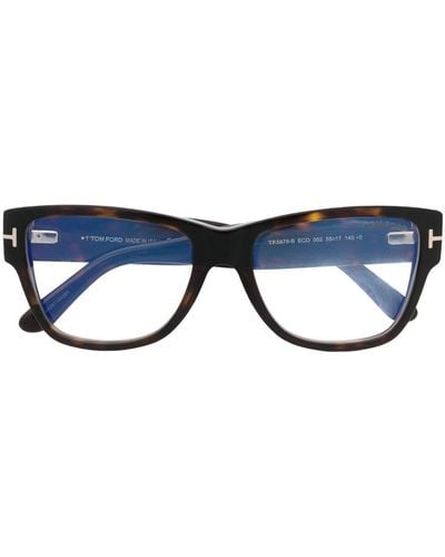 Tom Ford トータスシェル 眼鏡フレーム - ブルー