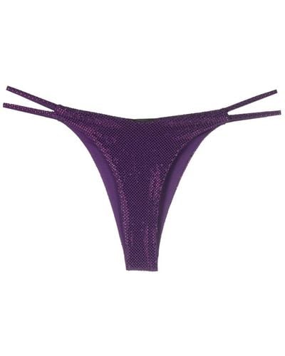 Philipp Plein Crystal-embellished Thong - Purple