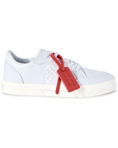 Off-White c/o Virgil Abloh Vulcanized Contrasting-tag Canvas Sneakers - White