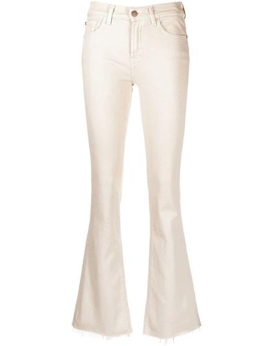 7 For All Mankind Flared Slim-cut Jeans - White