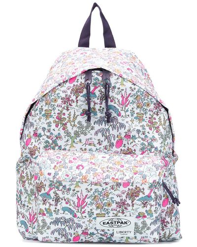 Eastpak Floral-print Logo Backpack - Blue
